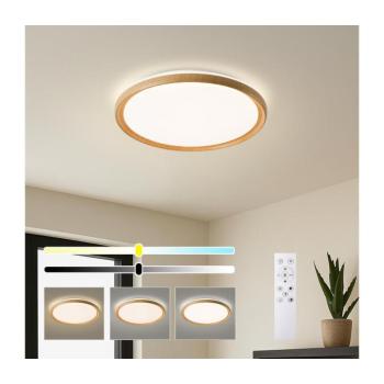 BRILAGI-LED Dimmelhető mennyezeti lámpa RIVO LED/72W/230V 3000-6000K fa dekor Ø 50 cm + távirányító BRI857 kép