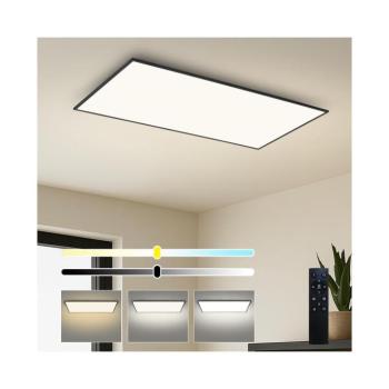 BRILAGI - LED dimmelhető mennyezeti lámpa SLIMFRAME LED/80W/230V 120x60 cm fekete + távirányító BRI778 kép