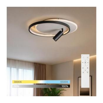 BRILAGI - LED dimmelhető mennyezeti lámpatest UNITY LED/48W/230V + 1xGU10/3W fehér/fekete + távirányító BR2132-450 kép