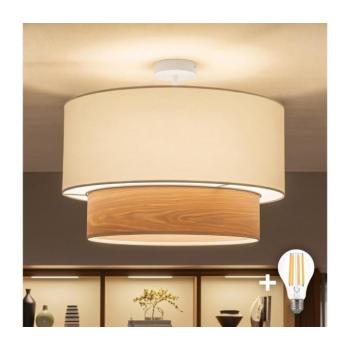 BRILAGI - LED felületre szerelhető csillár CERIA 1xE27/60W/230V, átmérő 50 cm, fehér/bézs BG3992+EG781089 kép