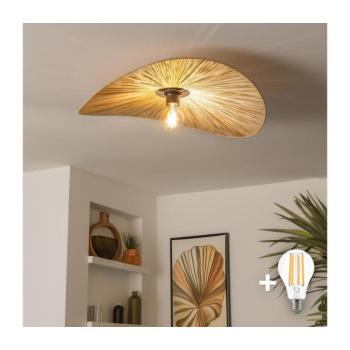 BRILAGI - LED felületre szerelhető csillár CERIA BOHO 1xE27/40W/230V Ø 60 cm raffia/tölgy BG3985+EG781095 kép