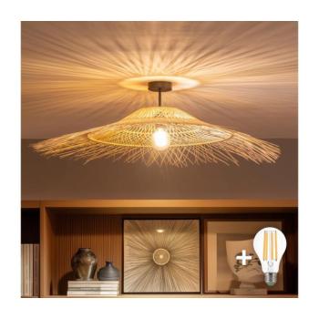 BRILAGI - LED felületre szerelhető csillár CERIA BOHO 1xE27/60W/230V átm. 100 cm fekete/bézs BG3989+EG781125 kép