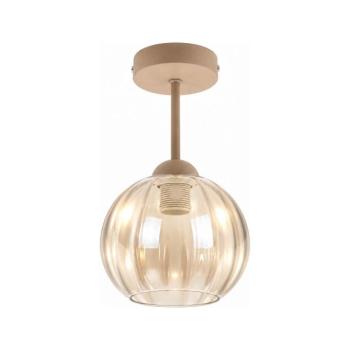 BRILAGI - LED felületre szerelhető csillár R GLASS 1xE27/60W/230V átm. 18 cm bézs/füstbézs BG3995+NSTK7482 kép
