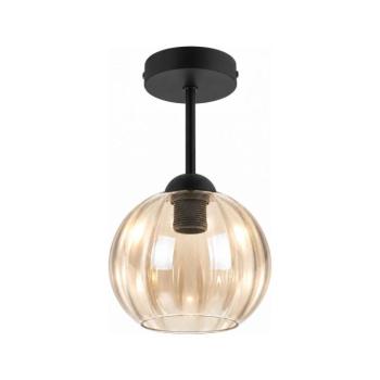 BRILAGI - LED felületre szerelhető csillár R GLASS 1xE27/60W/230V Ø 18 cm fekete/füstös bézs BG3989+NSTK7482 kép