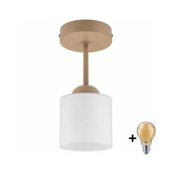 BRILAGI - LED felületre szerelhető csillár RETRO GLASS 1xE27/60W/230V átm. 10 cm bézs/fehér BG3995+NSTK7006 kép