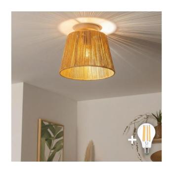 BRILAGI - LED felületre szerelhető mennyezeti csillár CERIA BOHO 1xE27/40W/230V átm. 28 cm barna/tölgy BG3985+EG781111 kép