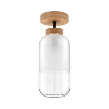 BRILAGI - LED felületre szerelhető mennyezeti lámpa RETRO GLASS 1xE27/60W/230V átm. 14 cm tölgy/fehér BG3986+NSTK7777 kép