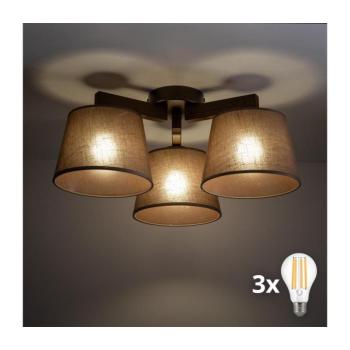 BRILAGI - LED Felületre szerelt csillár LATTE 3xE27/15W/230V fenyő/barna 11570 kép