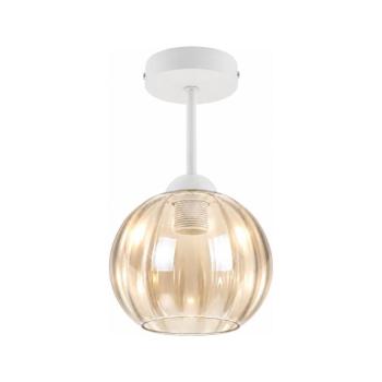 BRILAGI - LED felületre szerelt csillár R GLASS 1xE27/60W/230V átm. 18 cm fehér/füstös bézs BG3992+NSTK7482 kép