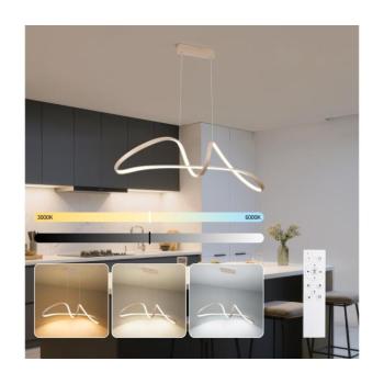 BRILAGI-LED Fényerőszabályozható kábeles csillár TWISTER LED/60W/230V 3000-6000K bézs+távirányító BRI726 kép