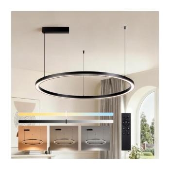 BRILAGI - LED fényerőszabályozható kábeles függőlámpa PORTOFINO LED/60W/230V átm. 80 cm fekete + távirányító BRI507 kép