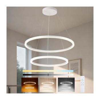 BRILAGI - LED Fényerőszabályozható kábelre függeszthető csillár PORTOFINO LED/98W/230V átm. 80 cm fehér + távirányítóval BRI512 kép