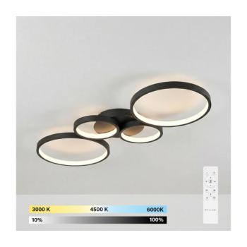 BRILAGI - LED fényerőszabályozható mennyezeti lámpa RINGO LED/34W/230V fekete + távirányító BR25115 kép