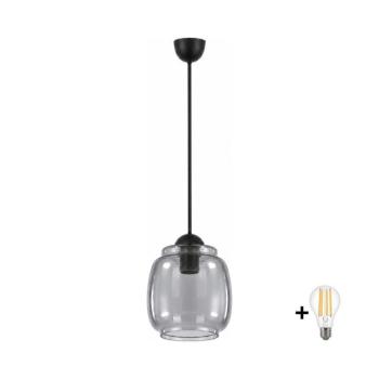 BRILAGI - LED függeszték kábelen R GLASS 1xE27/60W/230V átm. 26 cm fekete/füstszürke NSTK7417+AI3165 kép
