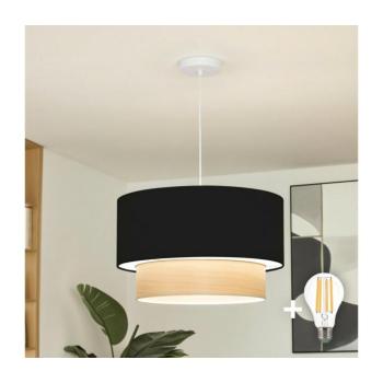 BRILAGI - LED függeszték kábellel CERIA 1xE27/40W/230V Ø 50 cm fekete/bézs EG300171+EG781091 kép