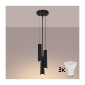 BRILAGI - LED függőlámpa zsinóron CRESTO 3xGU10/10W/230V fekete BR.1576 kép