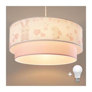 BRILAGI- LED gyerek csillár zsinóron BOBO 1xE27/60W/230V átm.40 cm krém./rózsaszín./királyi. 8590828051305 kép