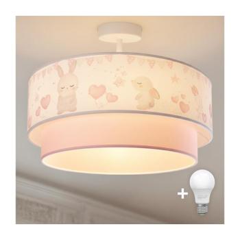 BRILAGI-LED Gyerek felületre szerelhető mennyezeti lámpa BOBO, 1xE27/60W/230V, átm. 40 cm, krém/rózsaszín/királykék 8590828051312 kép