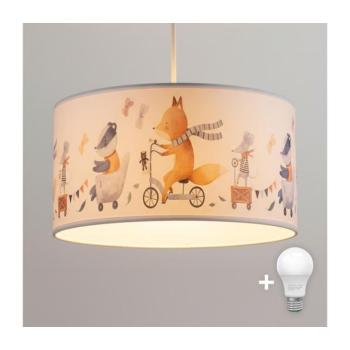 BRILAGI - LED gyerekszoba függeszték kábellel BOBO 1xE27/60W/230V átm. 35 cm fehér/állatfigurás 8590828051114 kép