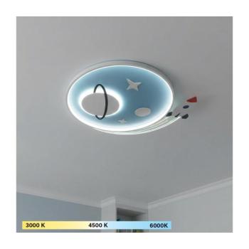 BRILAGI -LED Gyerekszobai mennyezeti lámpa STARSHIP LED/64W/230V 3000/4500K kék BR1878/2 kép