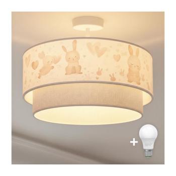 BRILAGI-LED gyermek felületre szerelhető mennyezeti lámpa BOBO 1xE27/60W/230V, átm. 40 cm, krém/szürke/királykék 8590828051213 kép