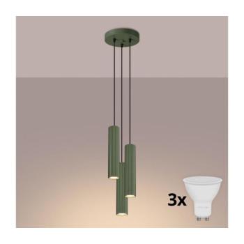 BRILAGI - LED kábeles csillár CRESTO 3xGU10/10W/230V zöld BR.1614 kép