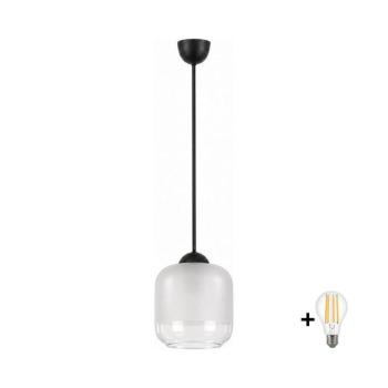 BRILAGI - LED kábeles függeszték RETRO GLASS 1xE27/60W/230V Ø 14 cm fekete/fehér NSTK7779+AI3165 kép