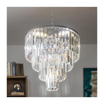 BRILAGI - LED Kristály csillár láncon MOZART 5xE14/40W/230V fényezett króm BG-17106/4+1-CHR kép
