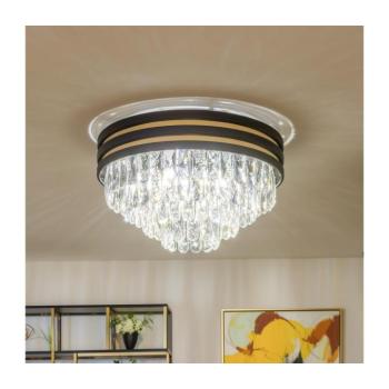 BRILAGI - LED kristályos mennyezeti lámpa VELURE 5xE14/40W/230V fekete BG-C0525-05A-P7D7 kép