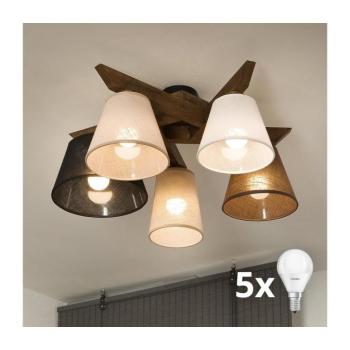 BRILAGI - LED mennyezeti lámpa ANTHONY 5xE14/40W/230V tölgy-dió 8590828610854 kép