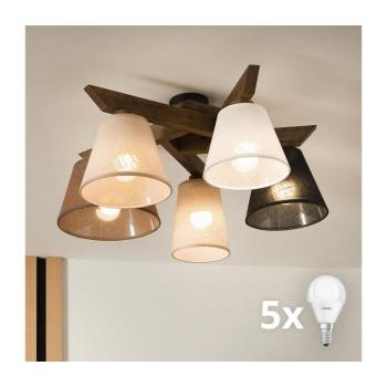BRILAGI - LED mennyezeti lámpa ANTHONY 5xE14/40W/230V tölgy-dió 8590828610861 kép
