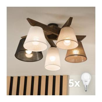 BRILAGI - LED mennyezeti lámpa ANTHONY 5xE14/40W/230V tölgy-dió 8590828610878 kép