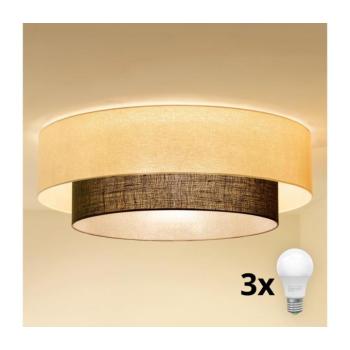 BRILAGI - LED mennyezeti lámpa BOHO STYLE 3xE27/15W/230V átm. 80 cm krém/barna 8590828028031 kép