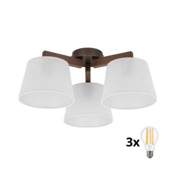 BRILAGI - LED ráépített csillár LATTE 3xE27/15W/230V fenyő/fehér 11569 kép