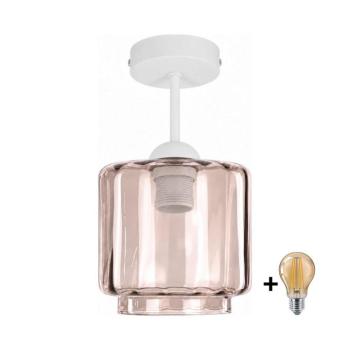 BRILAGI - LED ráépített csillár R GLASS 1xE27/60W/230V átm. 15 cm fehér/füstbézs BG3992+NSTK7399 kép
