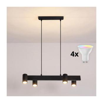 BRILAGI - LED RGBW dimmelhető kábelen függesztett csillár SELE 4xGU10/6,5W/230V fekete BG5268+4xAI0589 kép