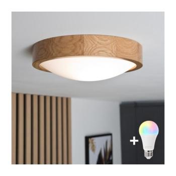 BRILAGI-LED RGBW dimmelhető mennyezeti lámpa CARVALHO SLIM 1xE27/12W/230V Wi-Fi, tölgy, Ø 27 cm BG0741+AI0819 kép