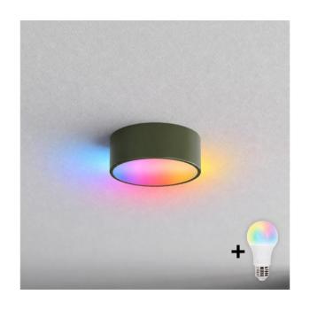 BRILAGI - LED RGBW mennyezeti lámpa CLARE 1xE27/12W/230V átm. 20 cm khaki BG5228+AI0579 kép