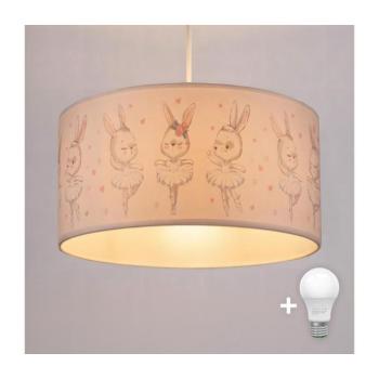 BRILAGI - LED zsinóros gyerekszoba csillár BOBO 1xE27/60W/230V átm. 35 cm fehér/nyuszik 8590828051138 kép