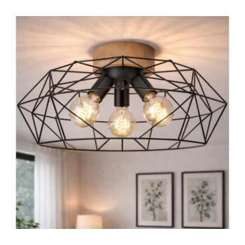 BRILAGI - Mennyezeti lámpa WOODY BASKET 3xE27/60W/230V átmérő 60 cm tölgy 8590828104964 kép
