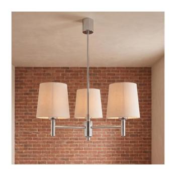 BRILAGI - MONTE rúdon függesztett csillár 3xE27/60W/230V bézs/fényes króm 8590828053507 kép