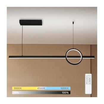 BRILAGI - NIVIO LED 20W 230V állítható fényű függeszték 3000-6000K + DO BRPL25090-20W/CR kép