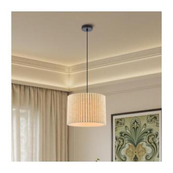 BRILAGI - NORDIC WAVE kábeles függeszték 1xE27/15W/230V Ø 32 cm lenvászon/fekete BRI389 kép