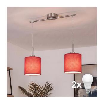 BRILAGI - NUBILA LED csillár kábellel 2xE27/60W/230V piros EG32519+2xBG1578 kép