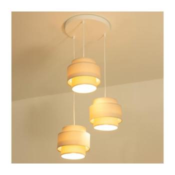 BRILAGI - RESNA kábeles függeszték 3xE27/60W/230V, átmérő 45 cm, bézs H0368 kép