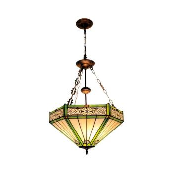 BRILAGI - Tiffany vitrázs csillár láncon EMERALD 3xE27/60W/230V Ø 50 cm BRP-26414B kép