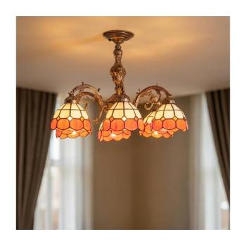 BRILAGI - Tiffany vitrázs felületre szerelhető csillár SIENNA 6xE27/60W/230V Ø 60 cm BRD-8008 kép