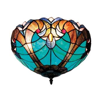 BRILAGI - Tiffany vitrázs mennyezeti lámpa CORAL 2xE27/60W/230V átm. 40 cm BRC-26415 kép