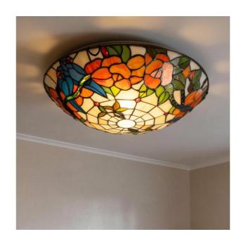 BRILAGI - Tiffany vitrázs mennyezeti lámpa JUNGLE 2xE27/60W/230V átm. 40 cm BRC-12003 kép