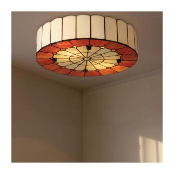 BRILAGI - Tiffany vitrázsos mennyezeti lámpa SIENNA 2xE27/60W/230V átm. 40 cm BRC-8008A kép